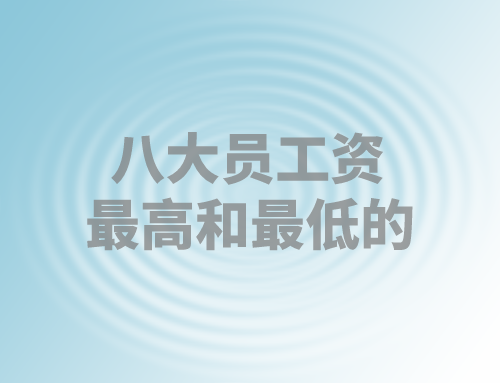 八大员工资最高和最低的